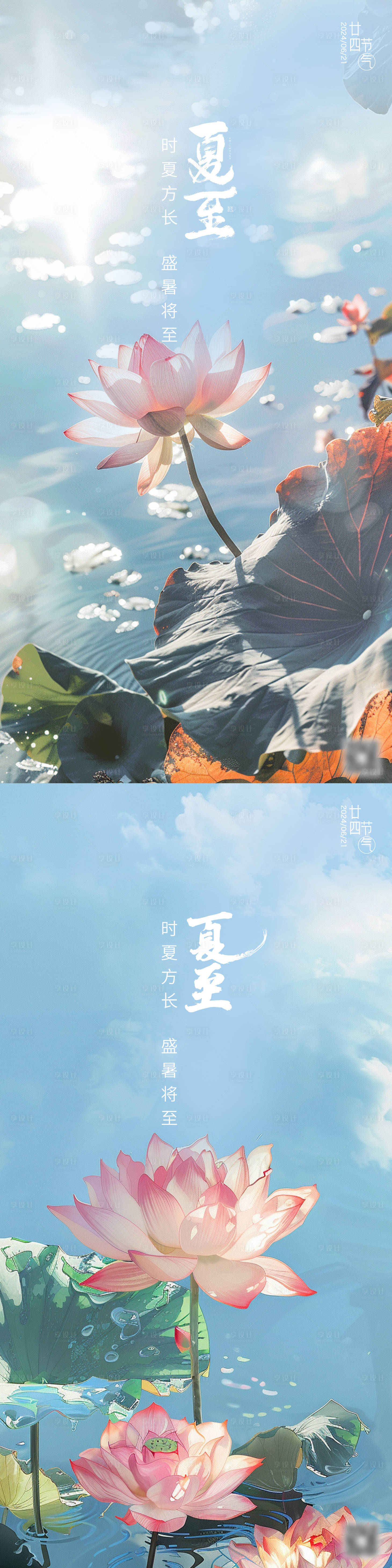 源文件下载【夏至荷花海报】编号：97650024693257024