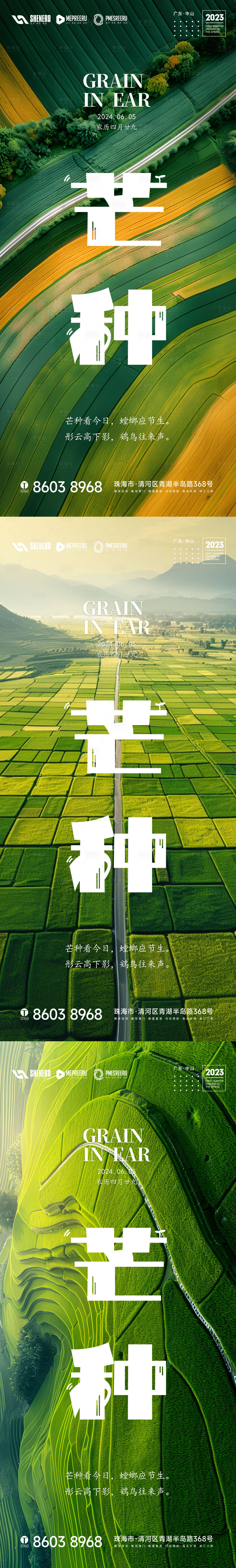 源文件下載【享設計】搜索編號：61890024294836211【芒種節氣系列海報】