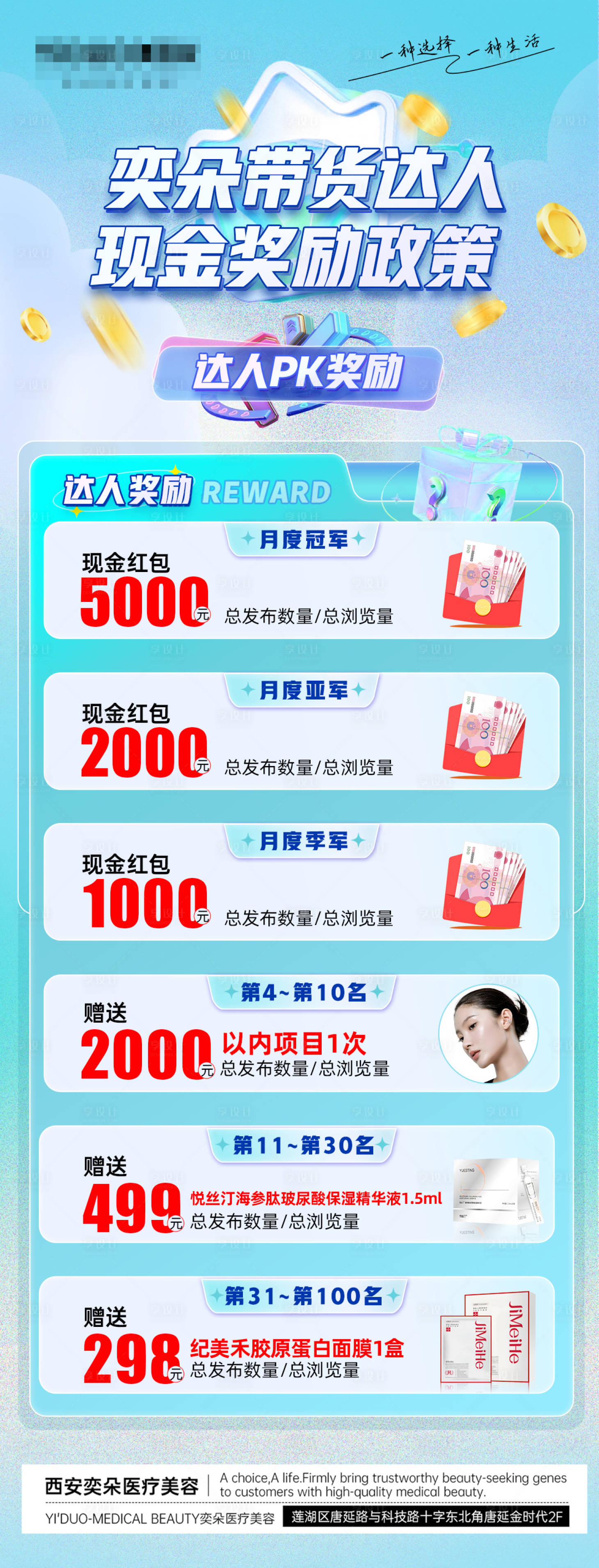 源文件下載【享設計】搜索編號：34790024623218851【醫美活動達人比賽獎勵政策】