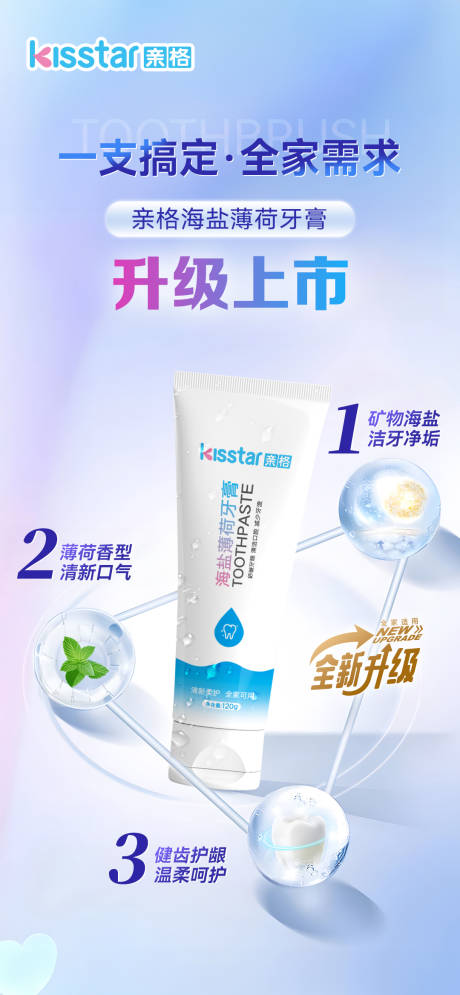 牙膏宣传海报
