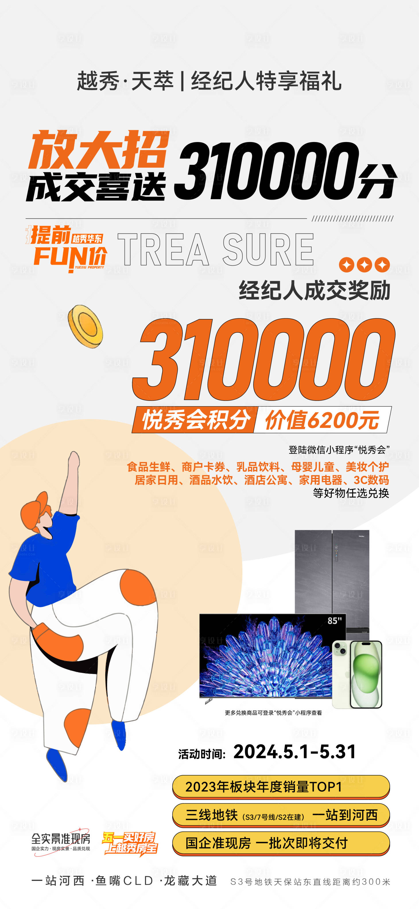 源文件下载【享设计】搜索编号：55070024632028440【经纪人送礼海报 】