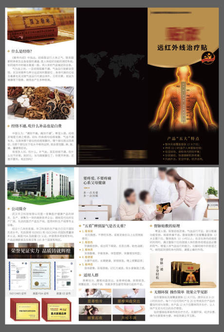 膏贴督脉贴产品三折页