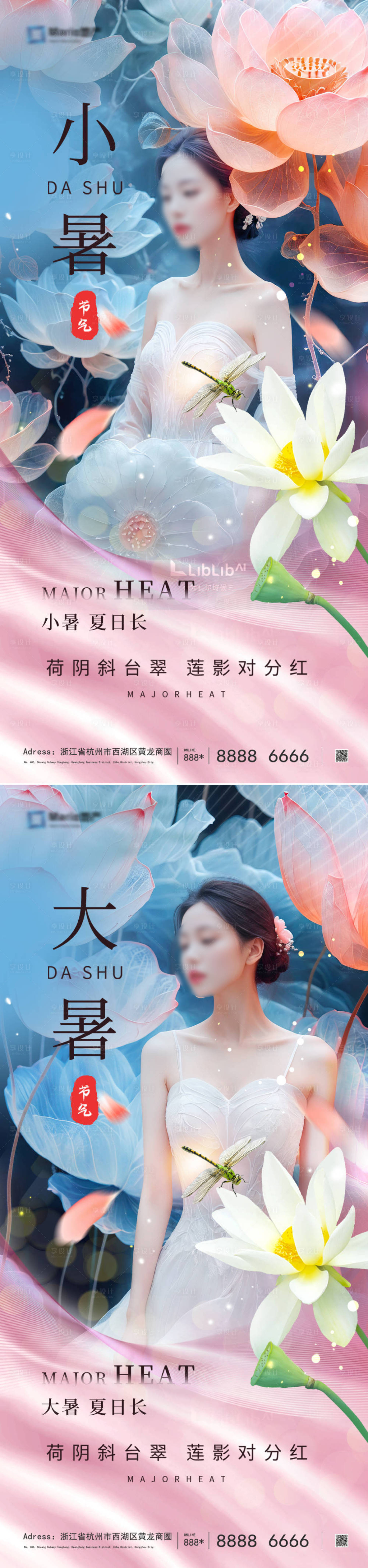源文件下载【享设计】搜索编号：10090024563735837【小暑节气海报】
