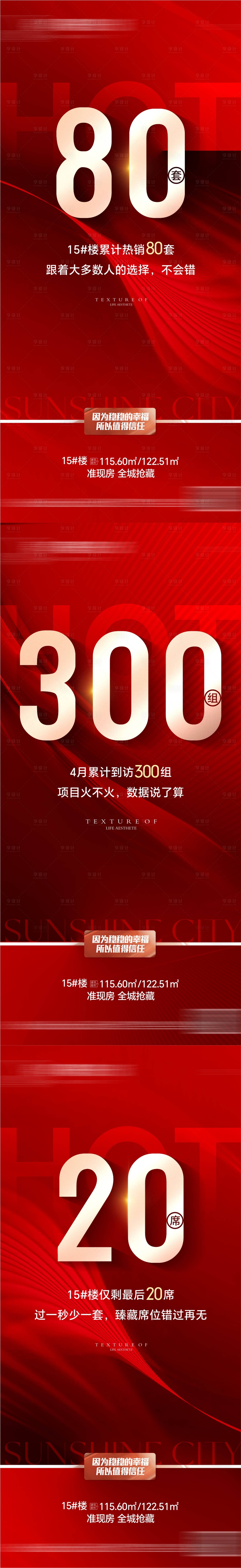 源文件下載【享設計】搜索編號：18630024821378599【地產到訪數字系列海報】