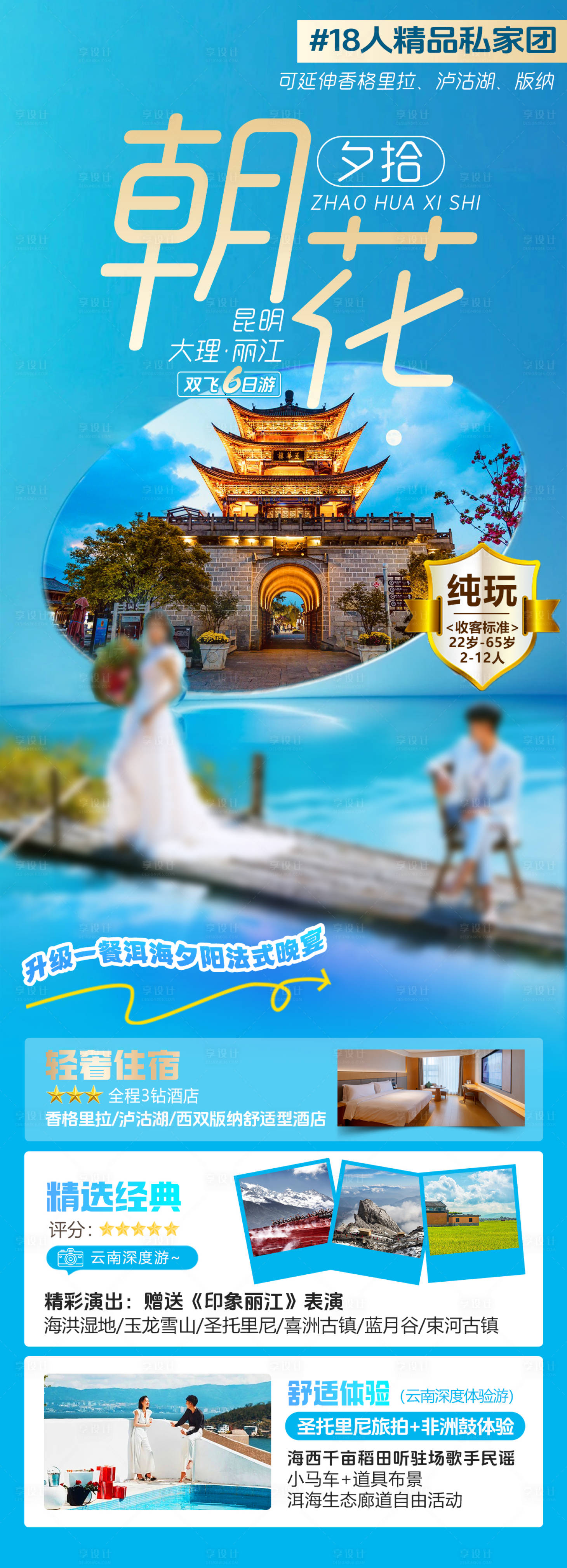 源文件下载【享设计】搜索编号：94130024291904097【朝花夕拾云南旅游海报】