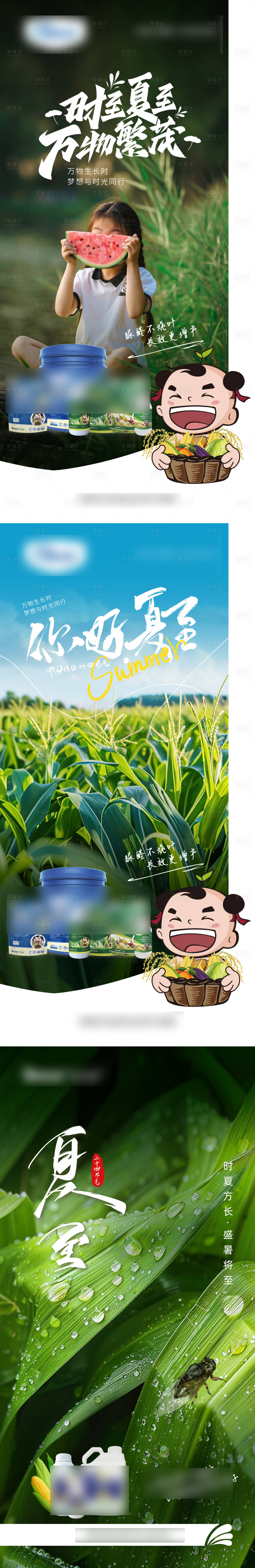 源文件下载【夏至节气系列海报】编号：72730024648456387
