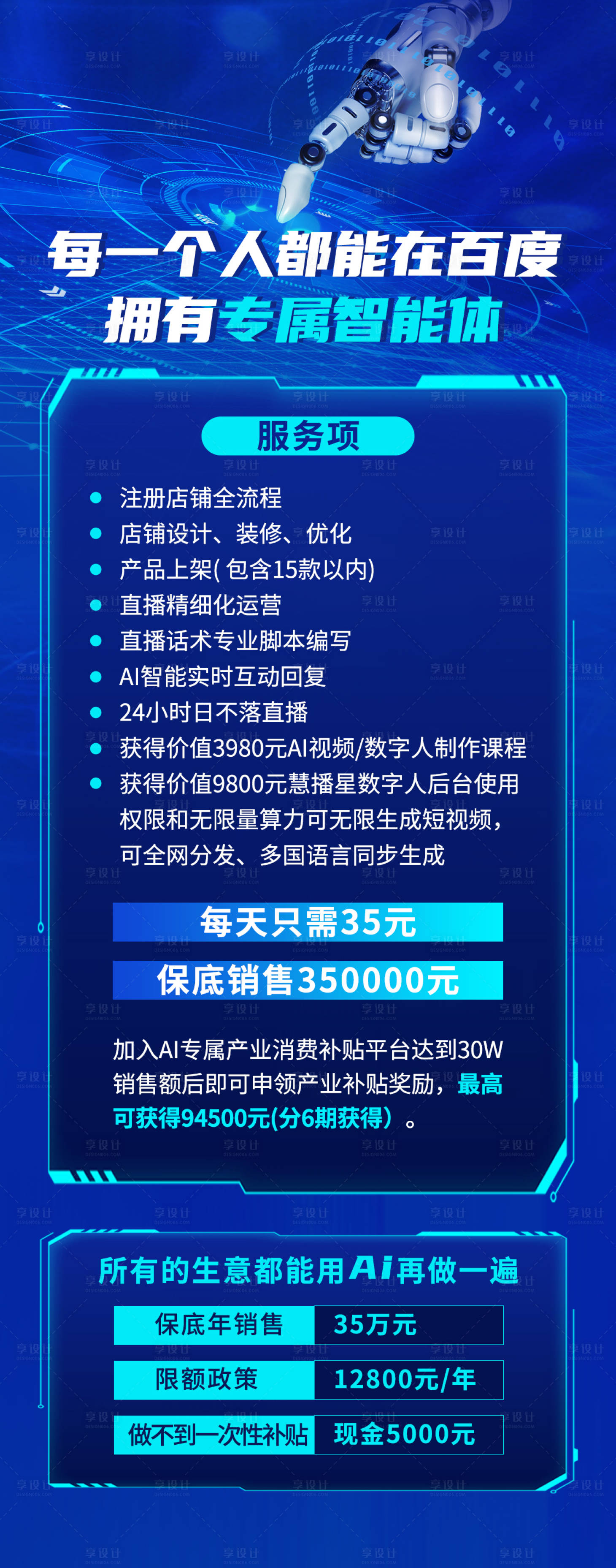 源文件下載【享設計】搜索編號：43990024856367056【科技AI專屬智能體長圖海報】
