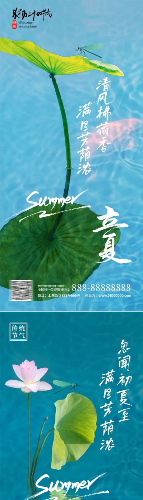 源文件下载【夏至立夏节气海报】编号：67010024624997501
