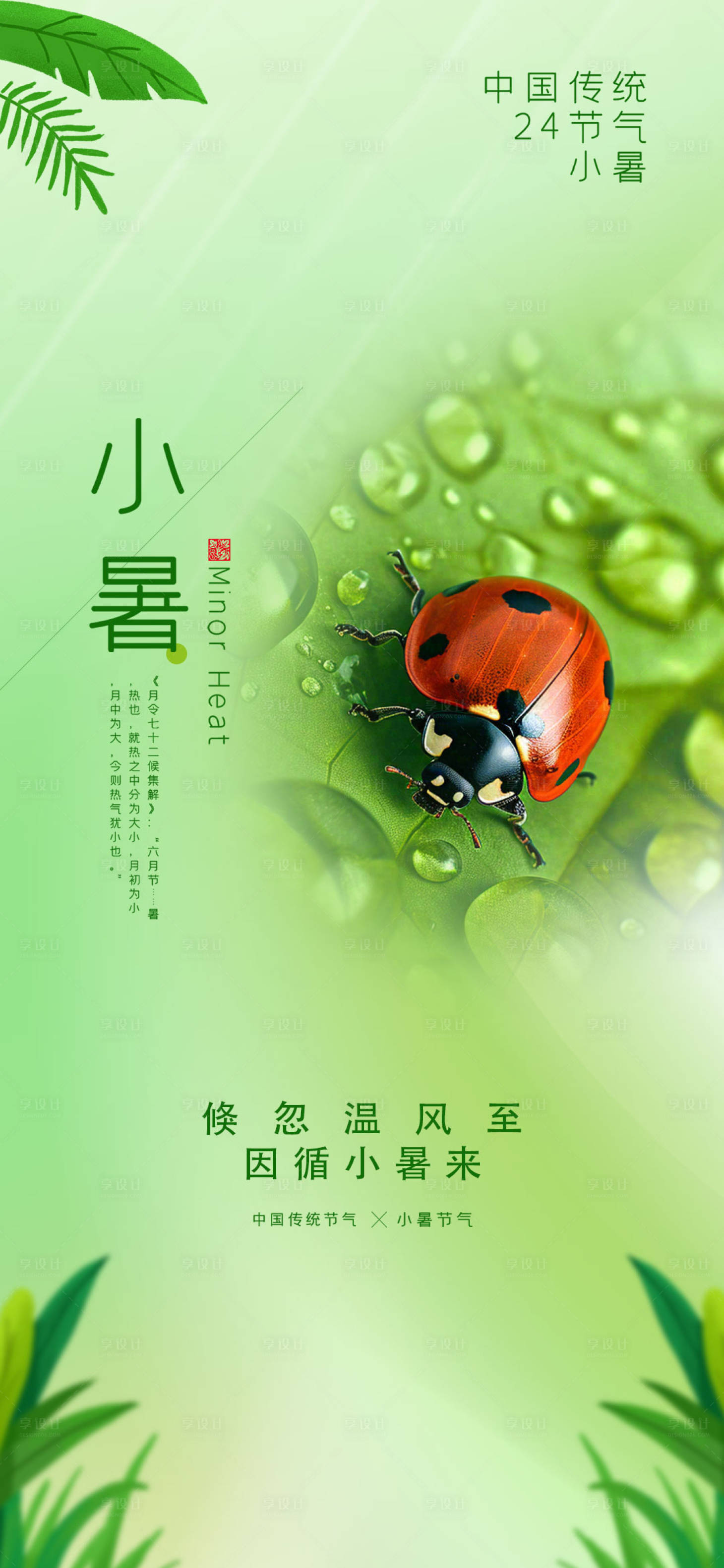 源文件下载【享设计】搜索编号：43810024544812742【地产夏天小暑海报】