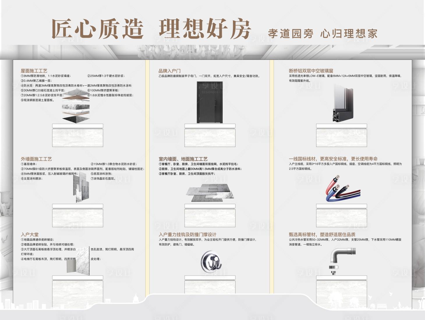 源文件下载【享设计】搜索编号：39020024357981934【精工工法墙背景板】