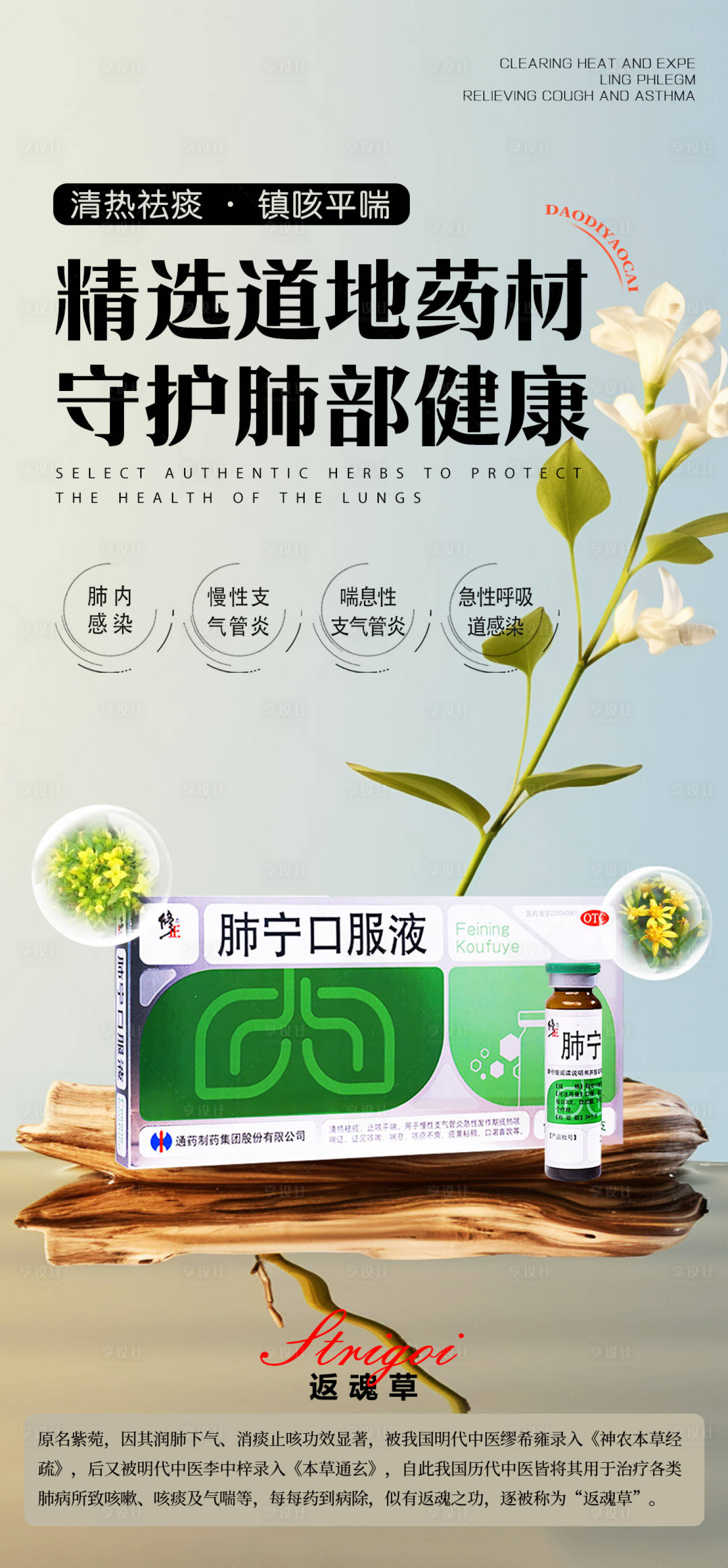 源文件下载【肺病产品海报】编号：49040024662636317