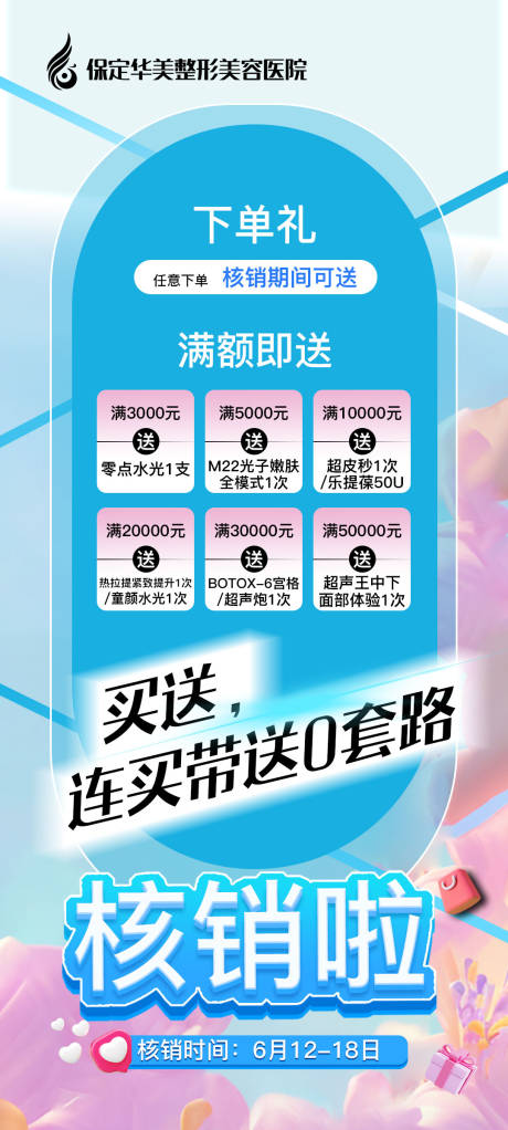 源文件下载【医美核销礼宣传海报】编号：72830024690832029