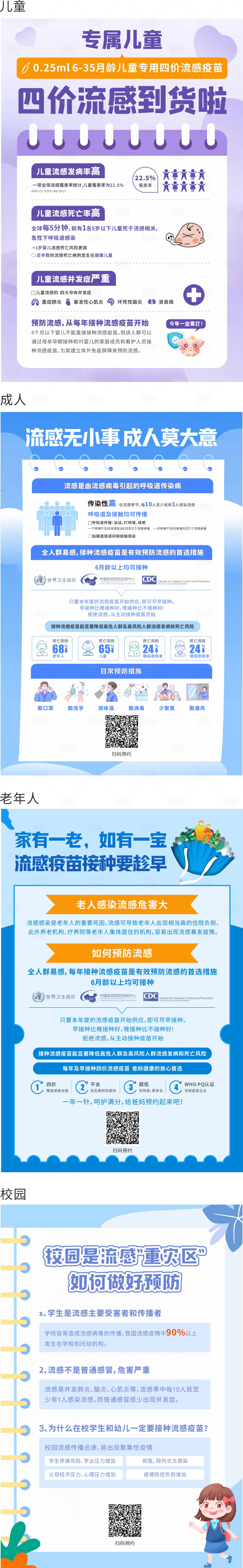 源文件下載【享設計】搜索編號：21790024614017074【兒童流感疫苗系列海報】