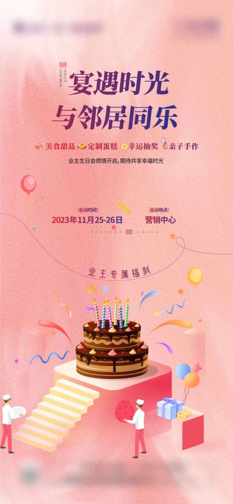 源文件下载【地产业主生日福利海报】编号：94540024830507836