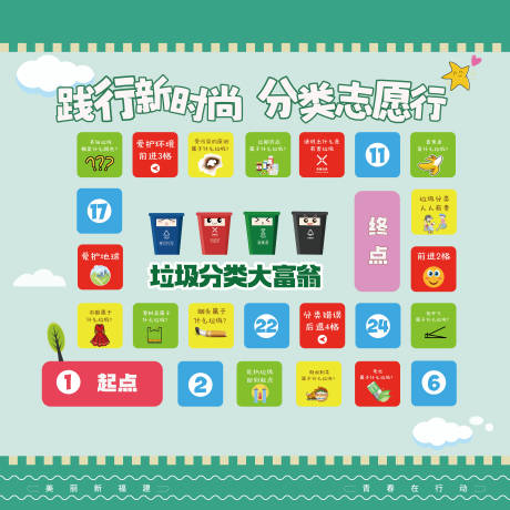 源文件下載【垃圾分類大富翁地貼】編號：29040024715061181