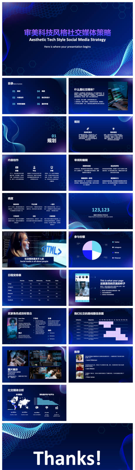 源文件下载【社交媒体策略科技感PPT】编号：98560024420183443