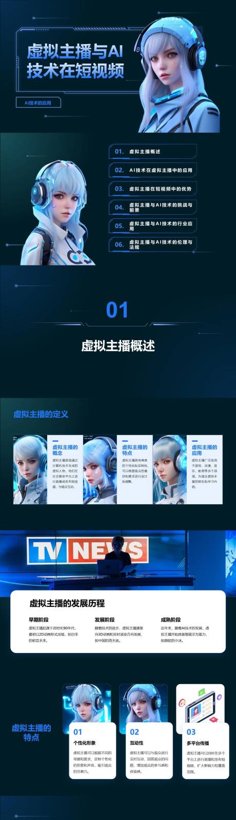 源文件下载【享设计】搜索编号：66800024717777465【虚拟主播与AI技术在短视频应用PPT】