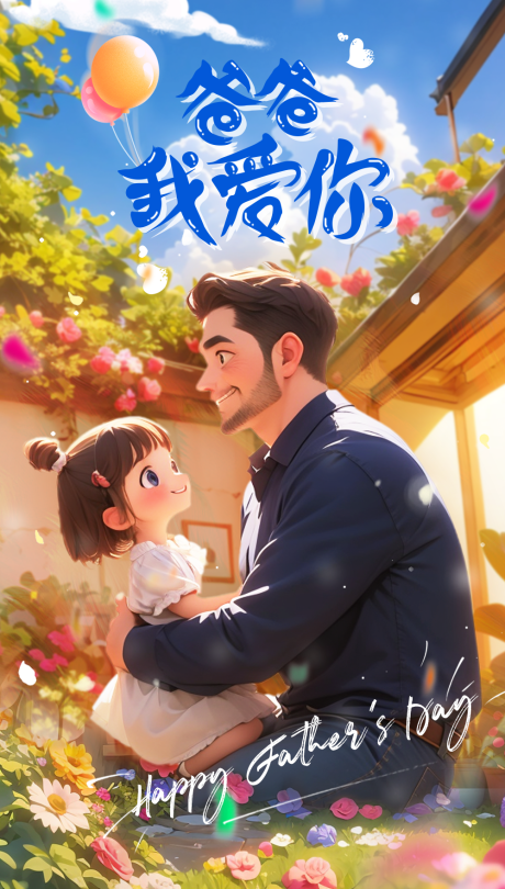 源文件下载【享设计】搜索编号：18420024474376095【父亲节节日移动端海报】