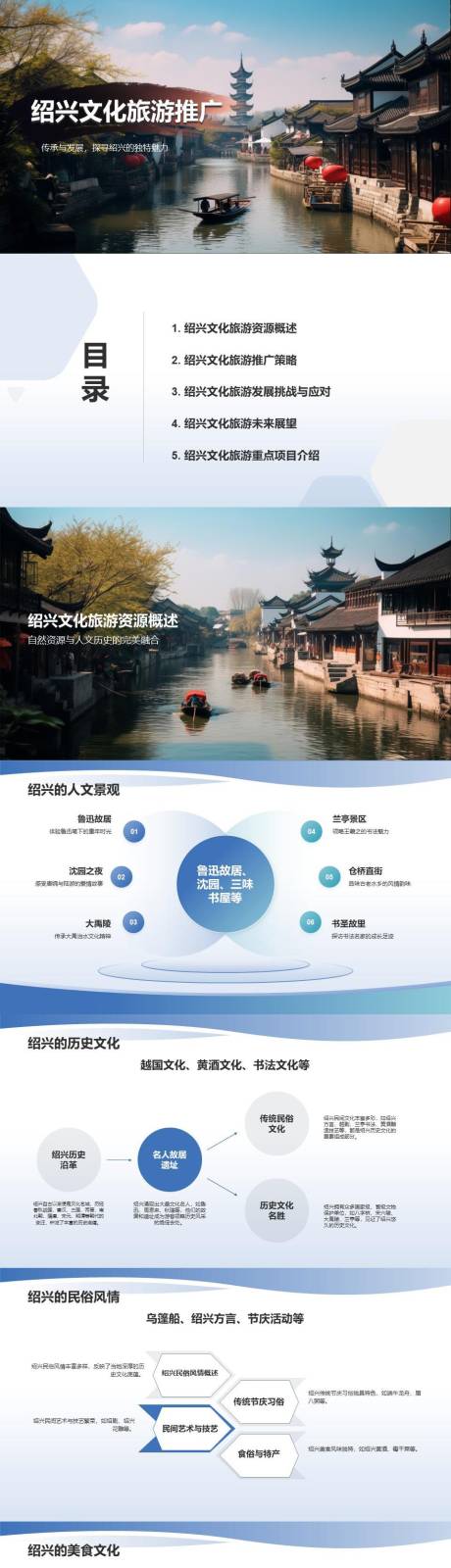 绍兴文化旅游推广PPT