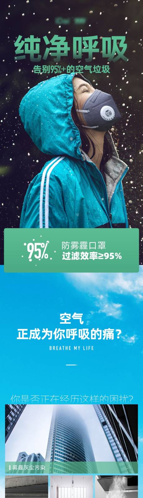 防雾霾口罩电商详情页