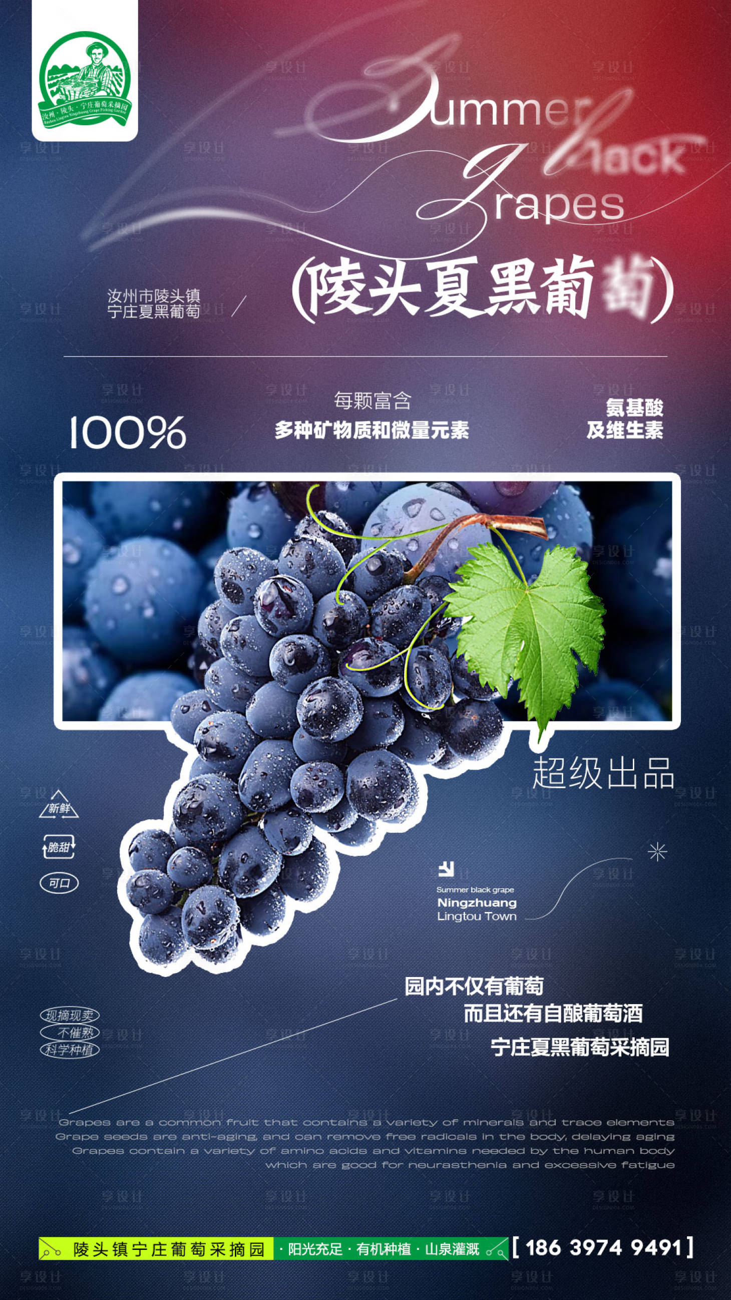 源文件下載【享設(shè)計(jì)】搜索編號(hào)：89030024486696193【葡萄水果移動(dòng)端海報(bào)】