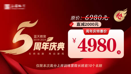 源文件下载【培训班周年庆活动钜惠海报展板】编号：86220024350934151