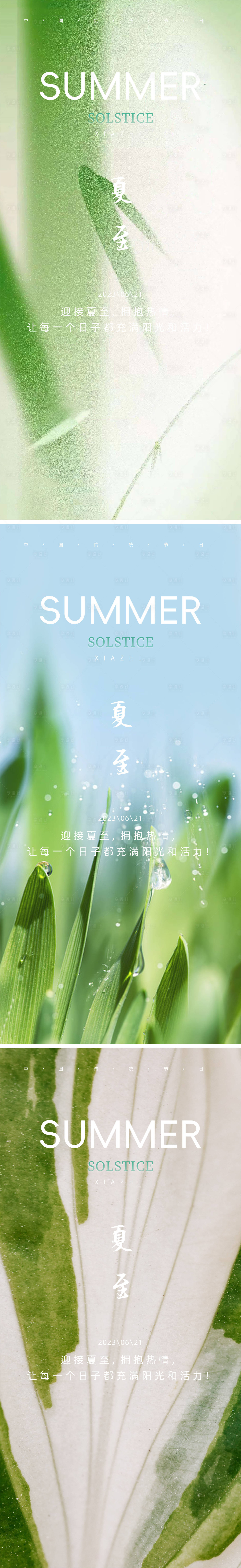 源文件下载【夏至节气海报】编号：45990024624357613