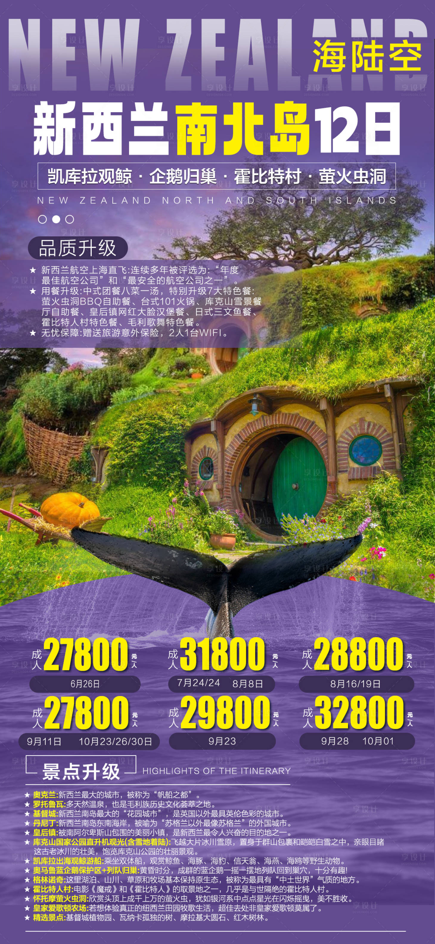 源文件下载【享设计】搜索编号：62870024459751963【新西兰旅游海报】