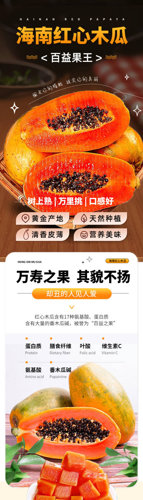 源文件下载【红心木瓜电商详情页】编号：98170024826551129