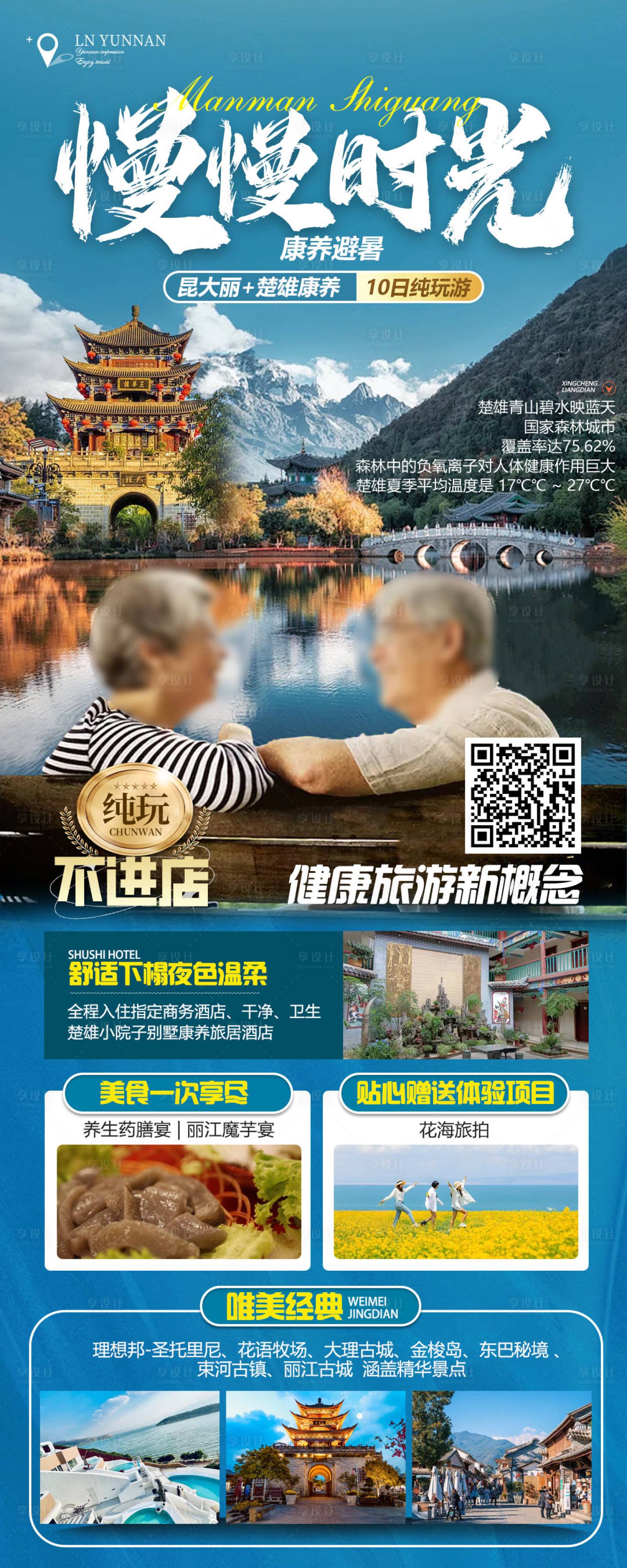 源文件下载【享设计】搜索编号：11410024456337716【慢慢时光昆明旅游海报】