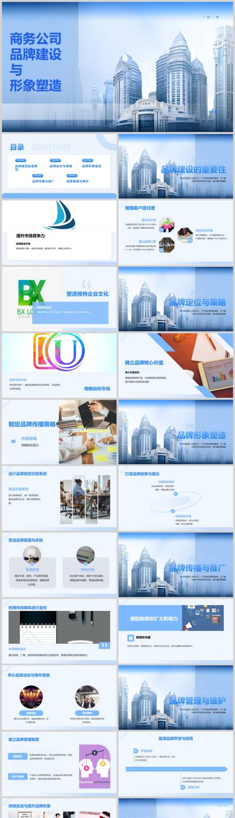 源文件下載【享設(shè)計】搜索編號：46160024802641121【商務(wù)公司品牌與形象塑造PPT】