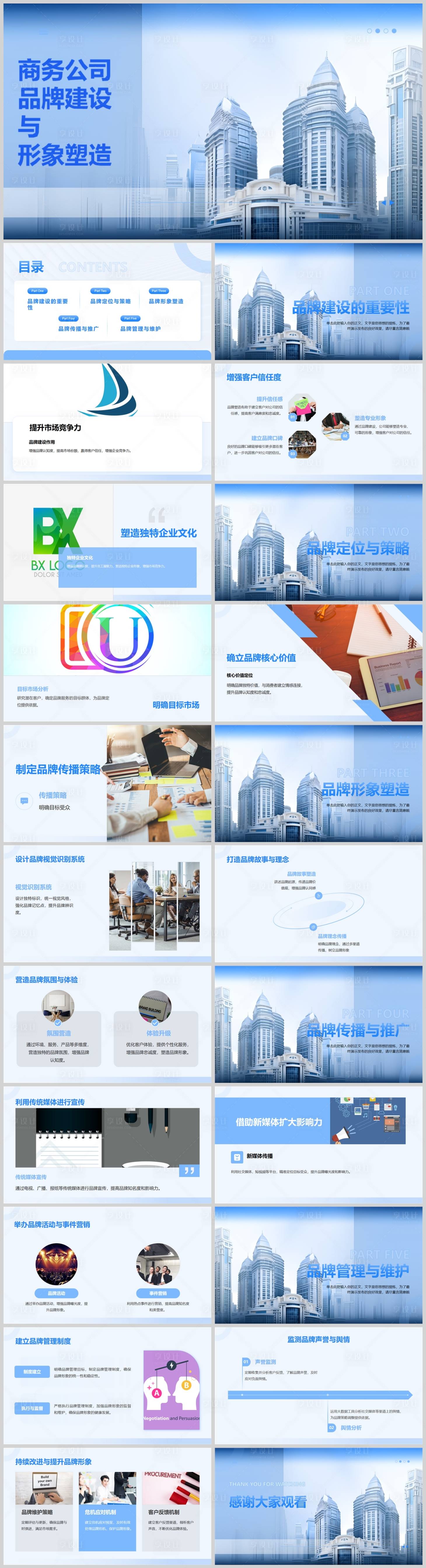 源文件下载【享设计】搜索编号：46160024802641121【商务公司品牌与形象塑造PPT】
