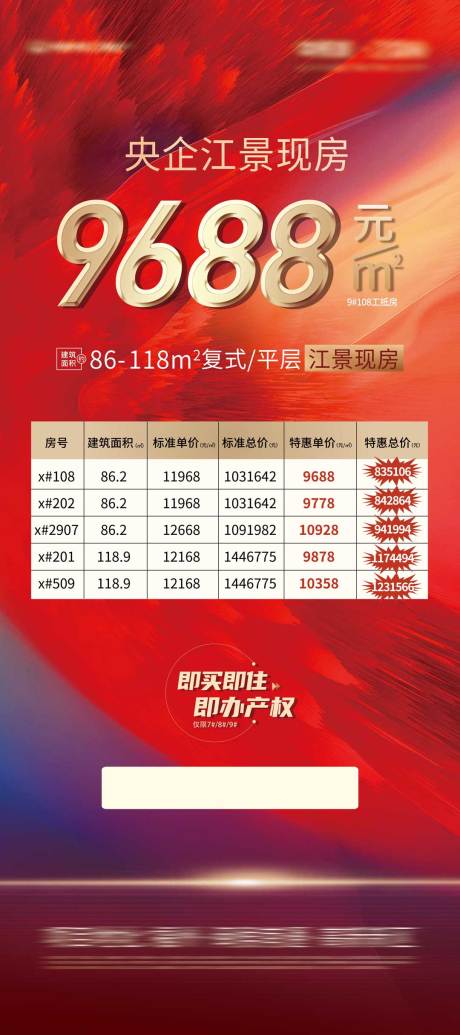 源文件下载【现房特惠海报】编号：58330024617316944