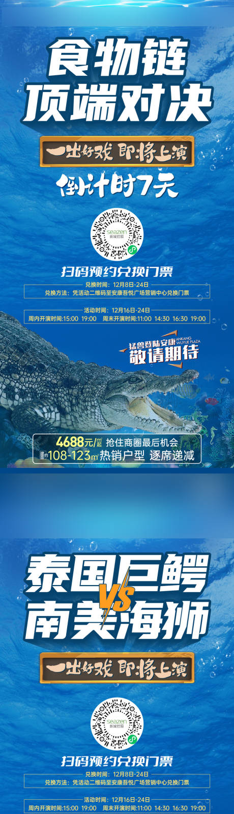 编号：71570024452438812【享设计】源文件下载-鳄鱼海狮表演海报