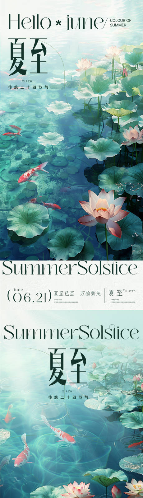 源文件下载【夏至节气意境海报】编号：90750024487876204