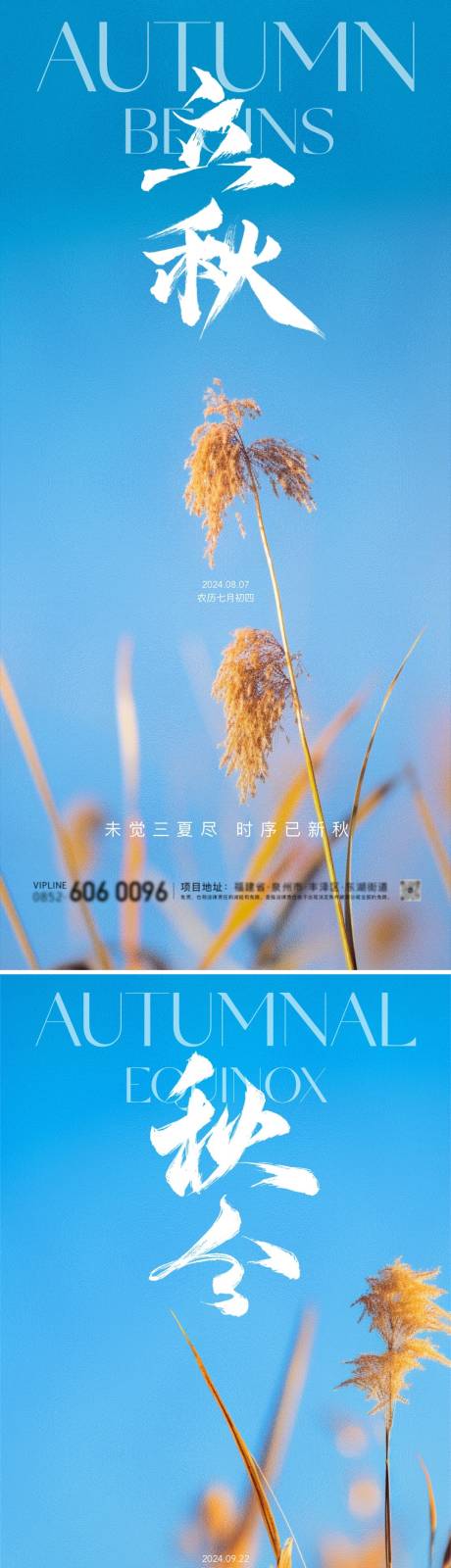 源文件下载【立秋秋分节气海报】编号：91280025386618183