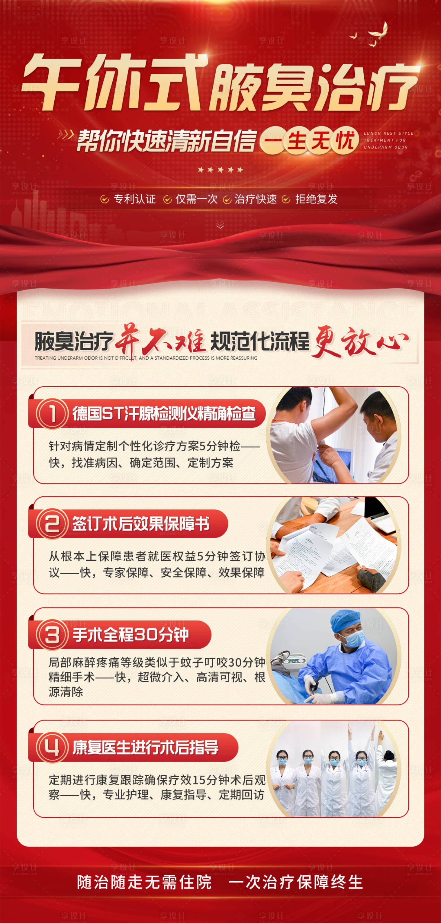 源文件下载【享设计】搜索编号：59770025309429352【医疗腋臭诊疗宣传海报】