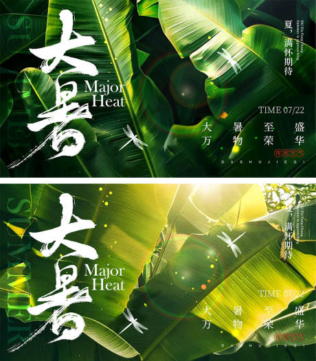 源文件下载【大暑节气海报】编号：55580024966272460