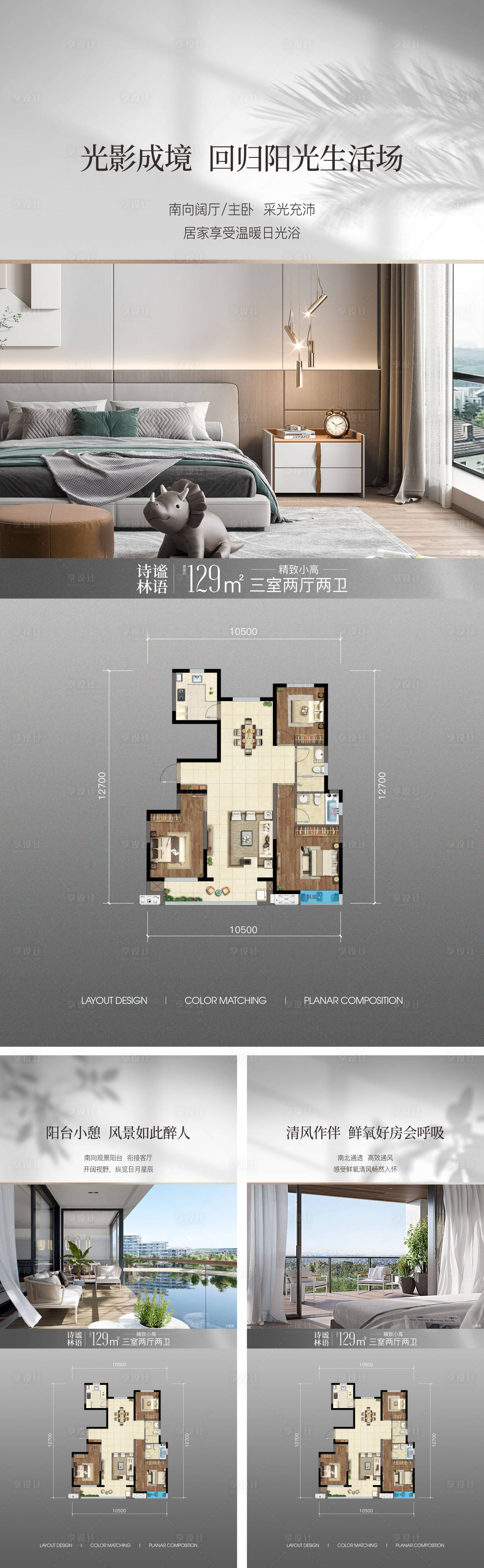 源文件下載【享設計】搜索編號：60210025019426487【地產戶型價值點系列海報】