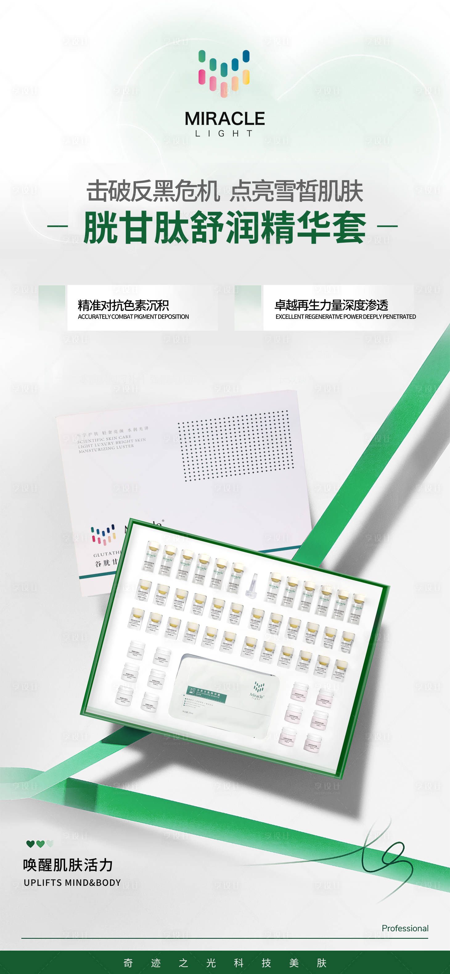 源文件下载【享设计】搜索编号：91560025359017065【医美护肤套盒海报】
