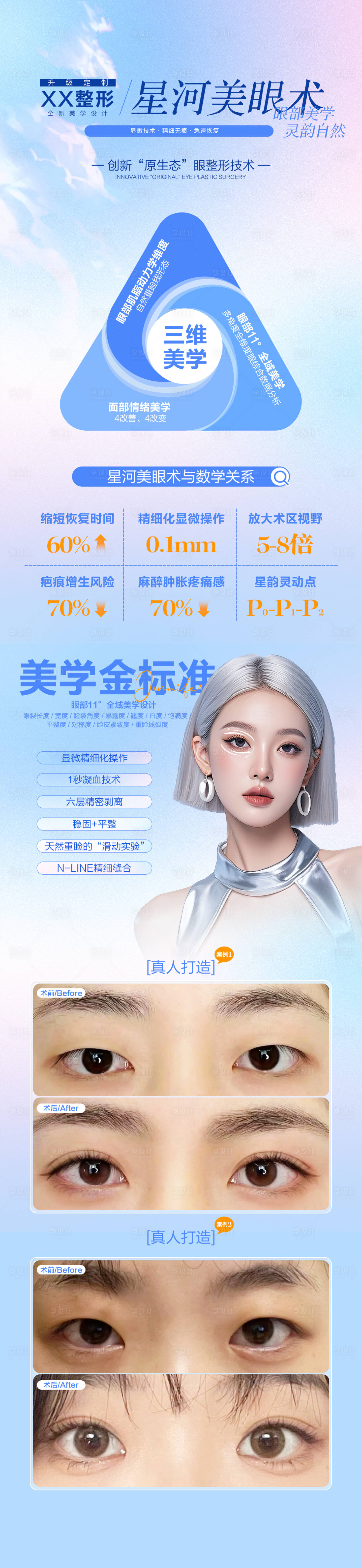 源文件下载【医美双眼皮科普案例长图海报】编号：82370025380004996