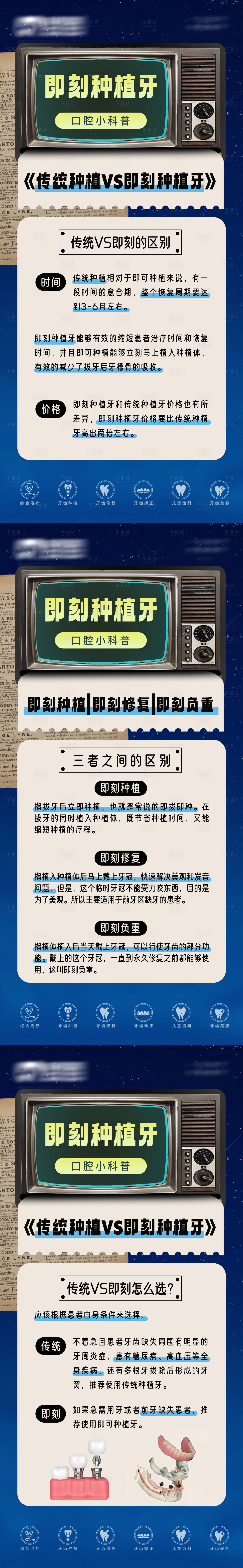 源文件下载【享设计】搜索编号：89930025259845322【口腔种植牙科普知识海报】