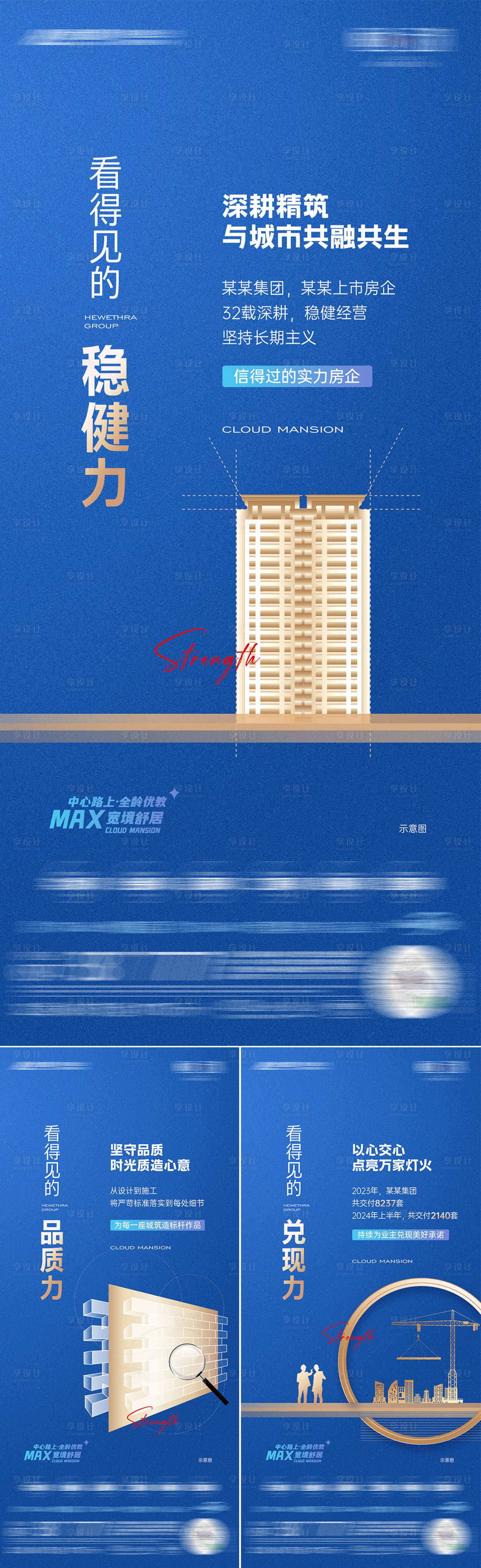 源文件下载【享设计】搜索编号：72510025041073291【房地产品牌系列海报】