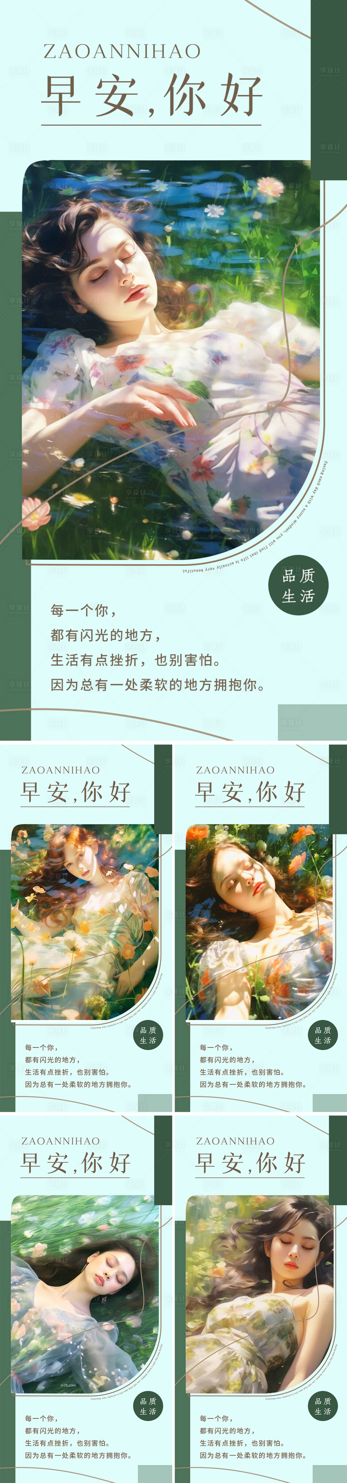 源文件下載【享設(shè)計(jì)】搜索編號(hào)：69290025036413789【早安圖系列插畫(huà)海報(bào)】