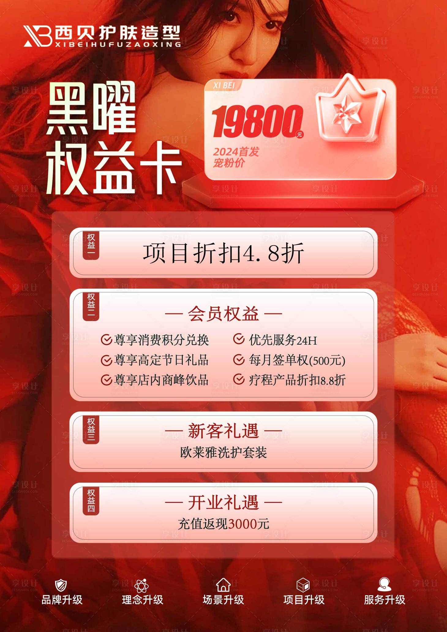 源文件下载【享设计】搜索编号：22570025089892654【医美权益卡宣传海报】
