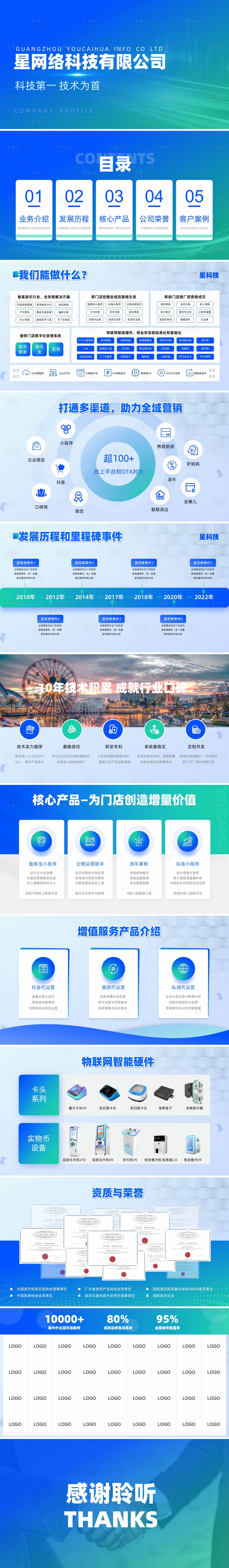 源文件下載【享設(shè)計】搜索編號：92780024929041656【藍綠漸變科技風(fēng)科技公司介紹ppt】