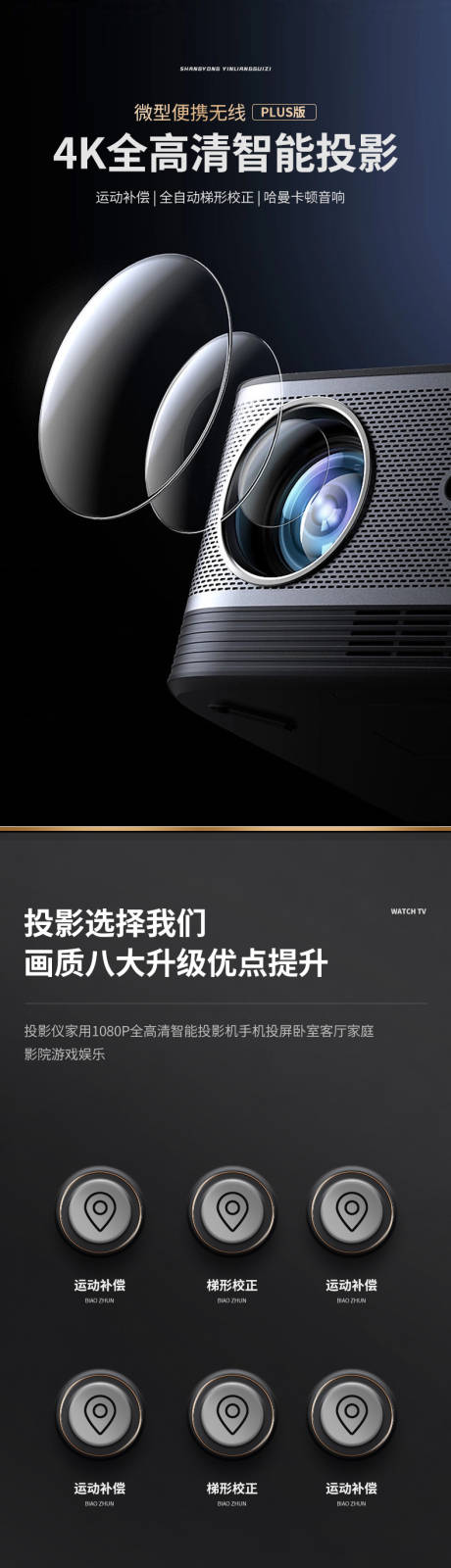 数码电器投影仪手机详情页