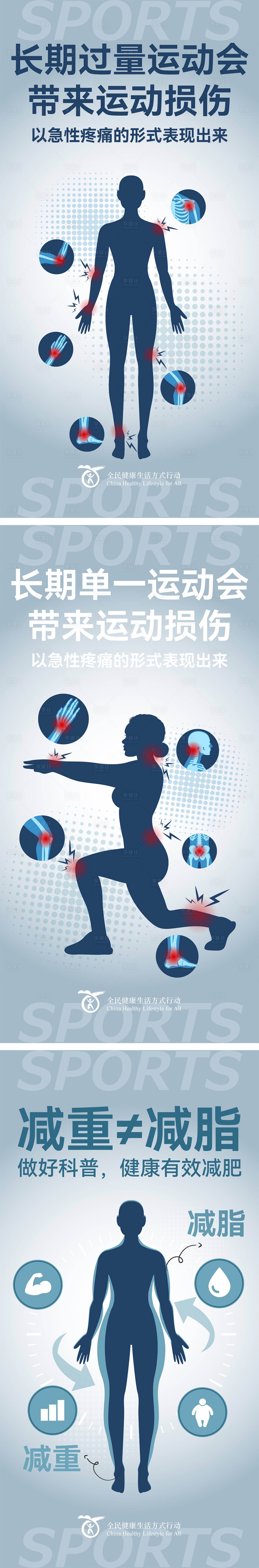 源文件下载【享设计】搜索编号：14950025056375066【科学运动避免运动损伤健康宣传海报】