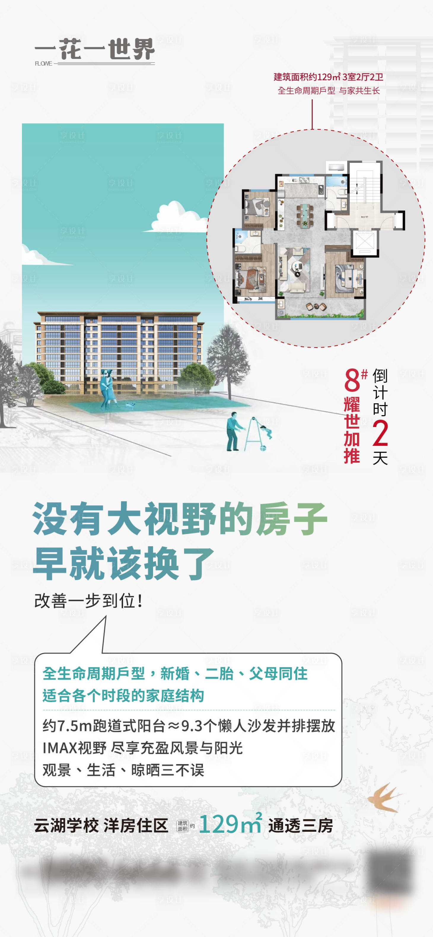源文件下载【享设计】搜索编号：17220025110339506【地产户型价值点海报】