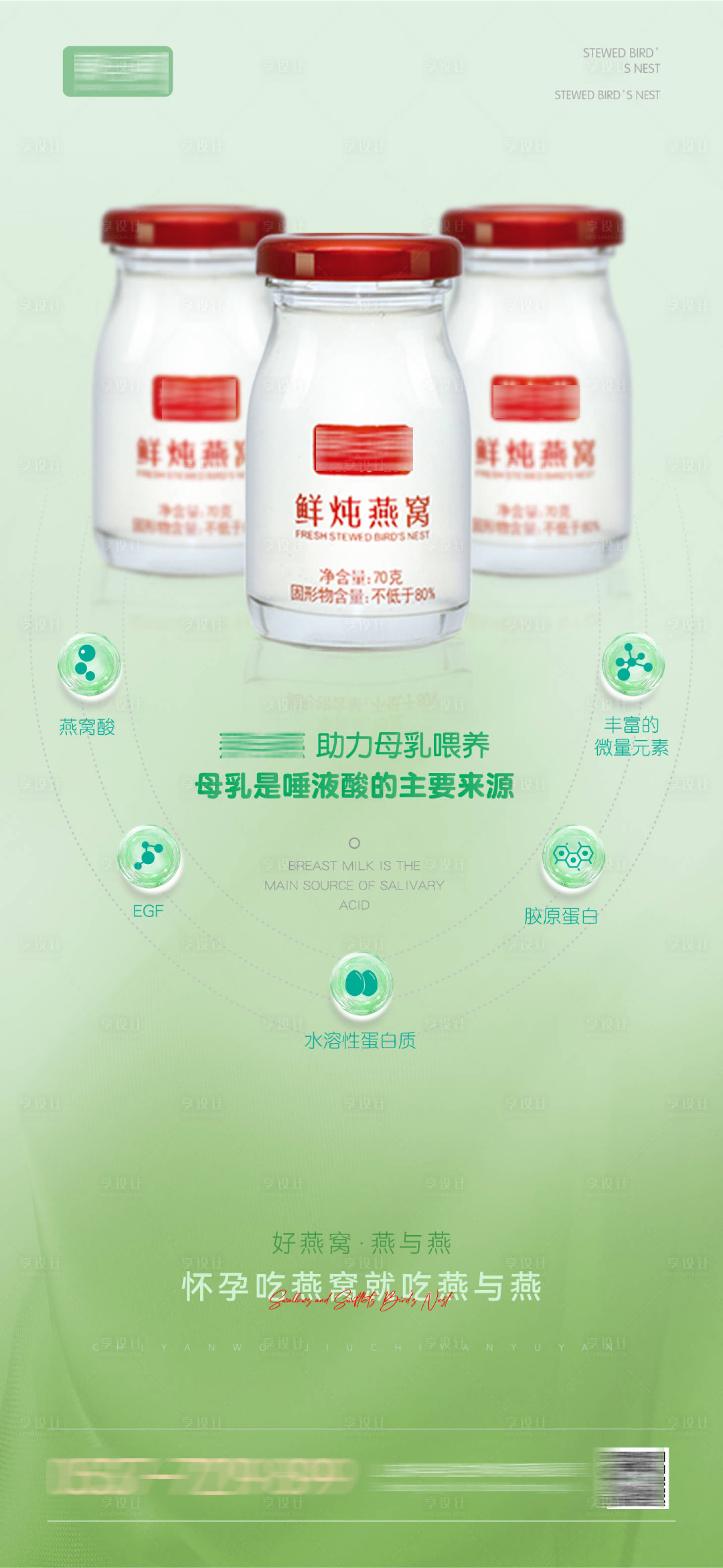 源文件下载【享设计】搜索编号：60380025377195089【燕窝成分海报】